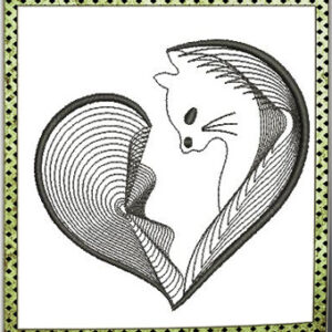 Cat Heart Shape Freebie