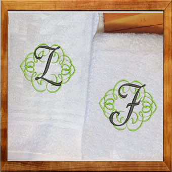 EDS199 Display pic Scroll Monogram Alphabet Set 1 - Image 1