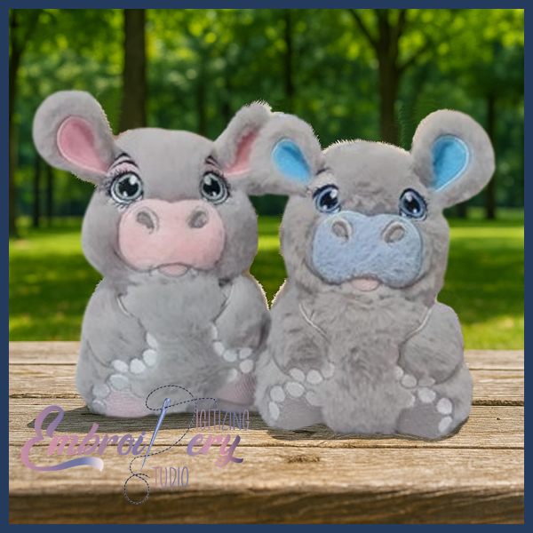 EDS1138 Display ITH His & Hers Cuddle Hippo - Image 1