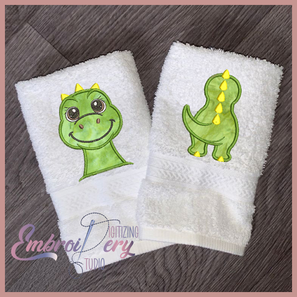 EDS1142 Display Applique Dinosaur Butt & Face - Image 1