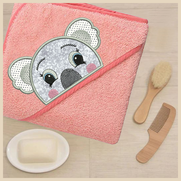EDS656 Display Applique Hooded Towel Toppers - Image 1